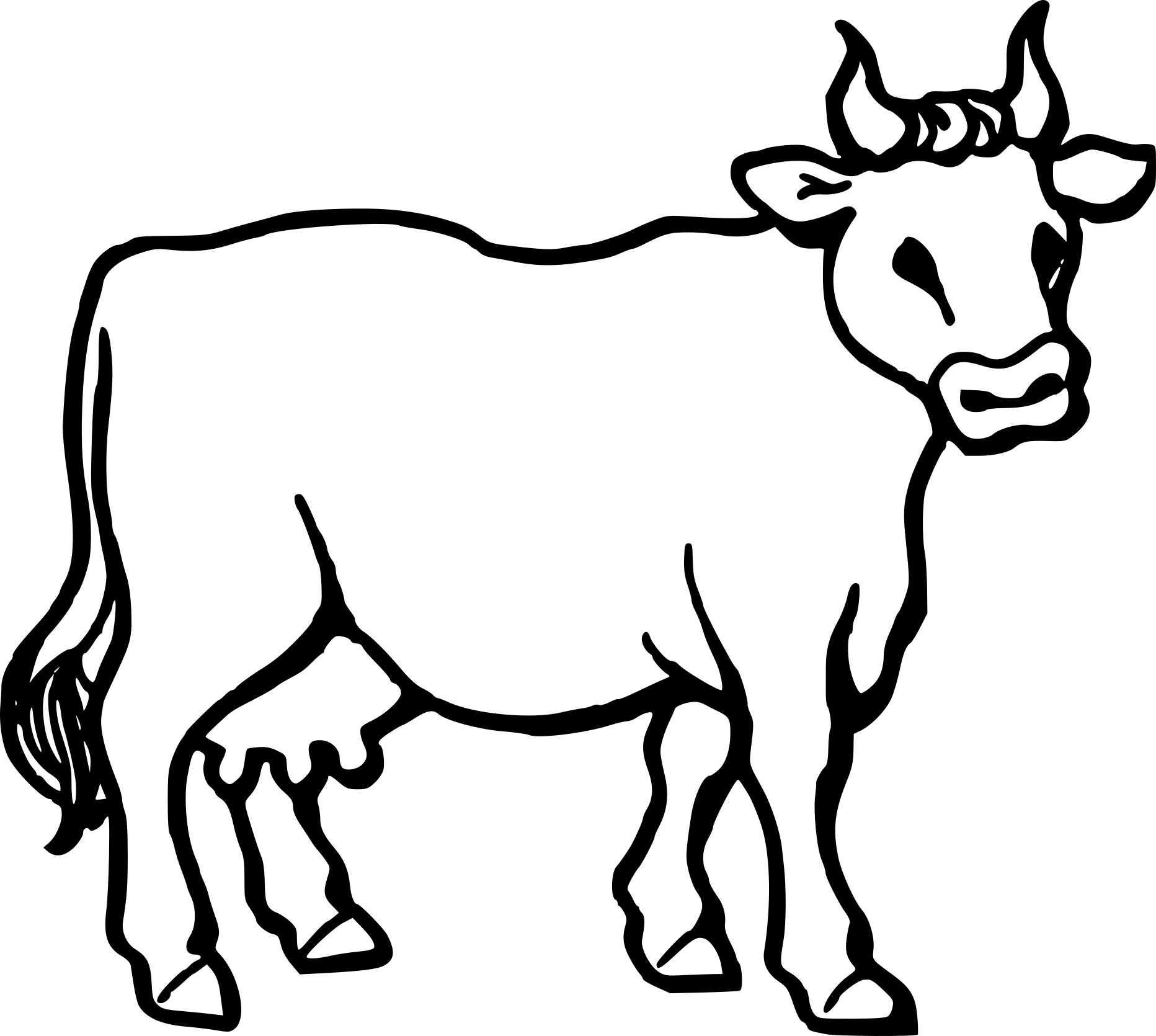 Free Beef coloring page