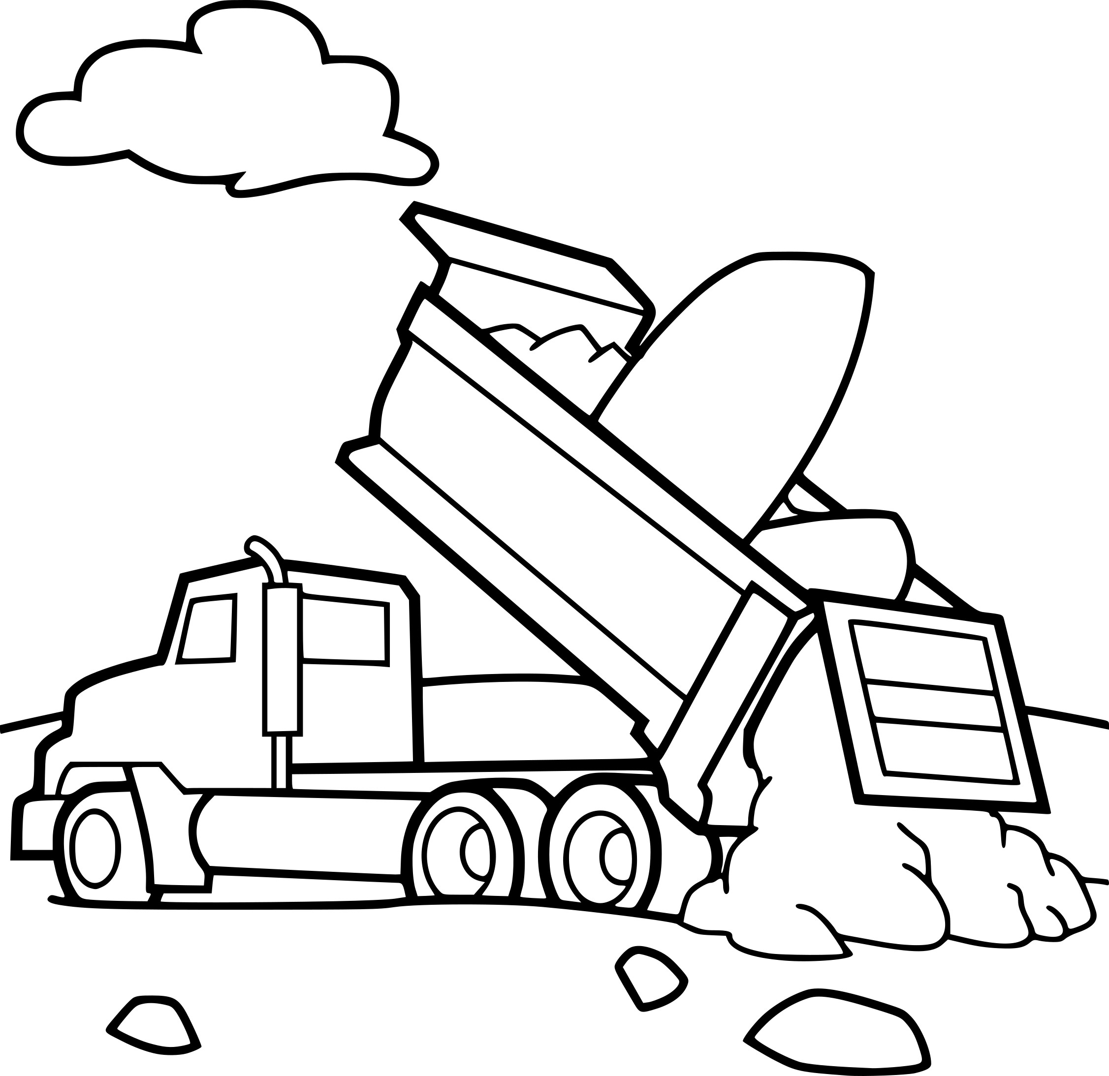 Garbage Truck drawing and coloring page