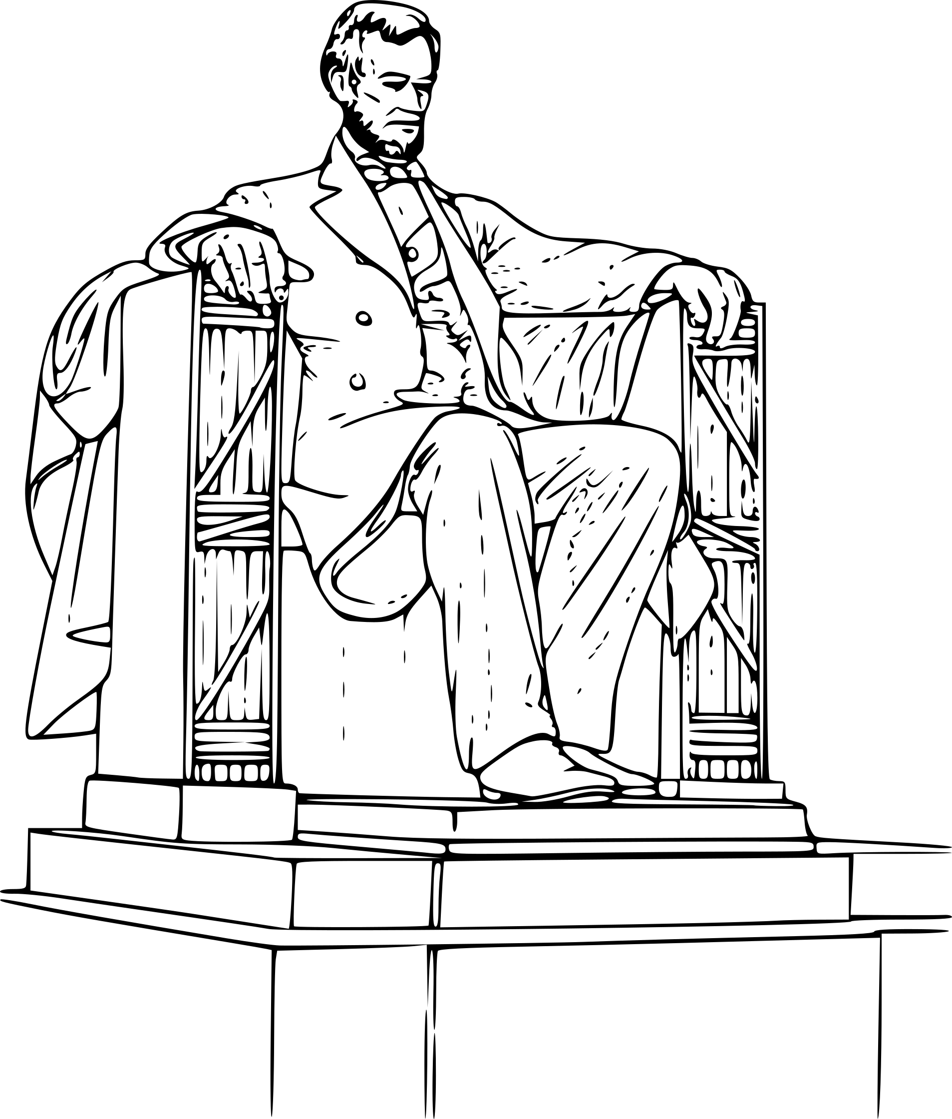Disegno di Abramo Lincoln da colorare