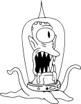 Alien Simpson coloring page