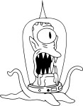 Coloriage alien simpson