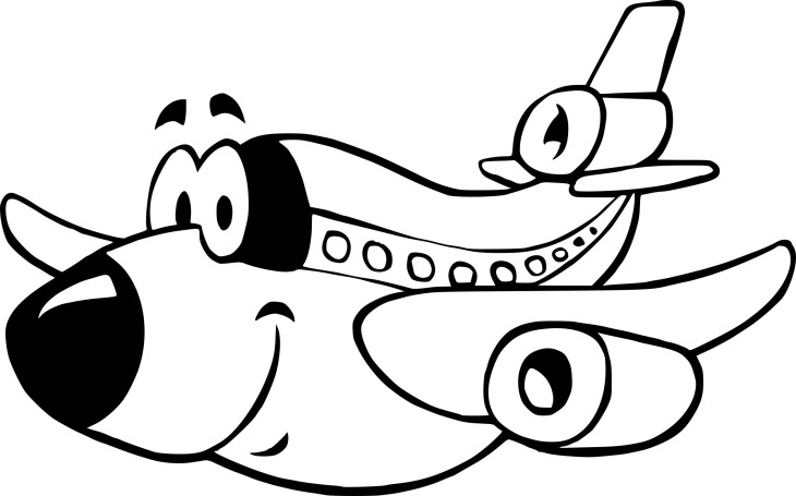 Child Plane coloring page