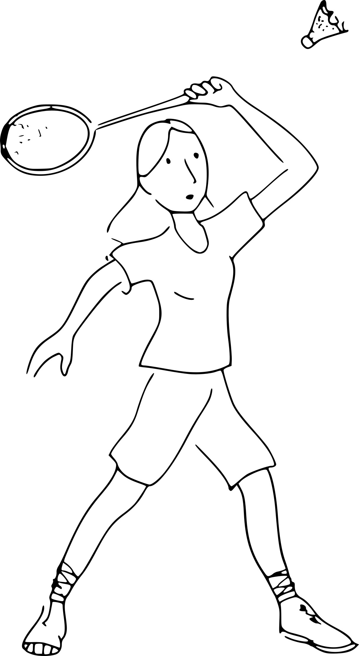 Badminton coloring page