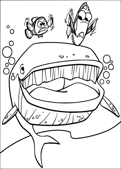 Whale coloring page