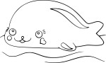 Kawaii Whale coloring page