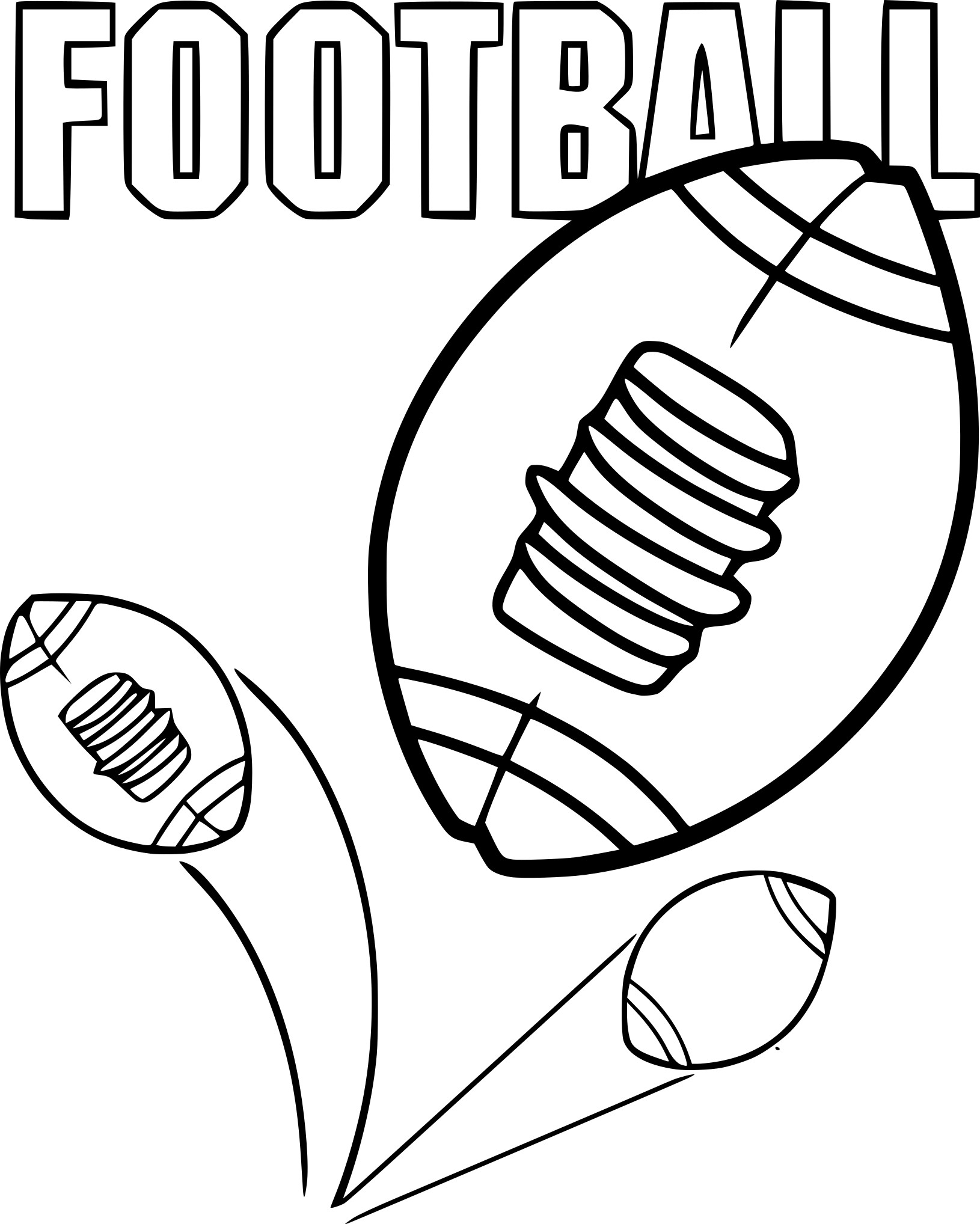 Coloriage ballon football americain