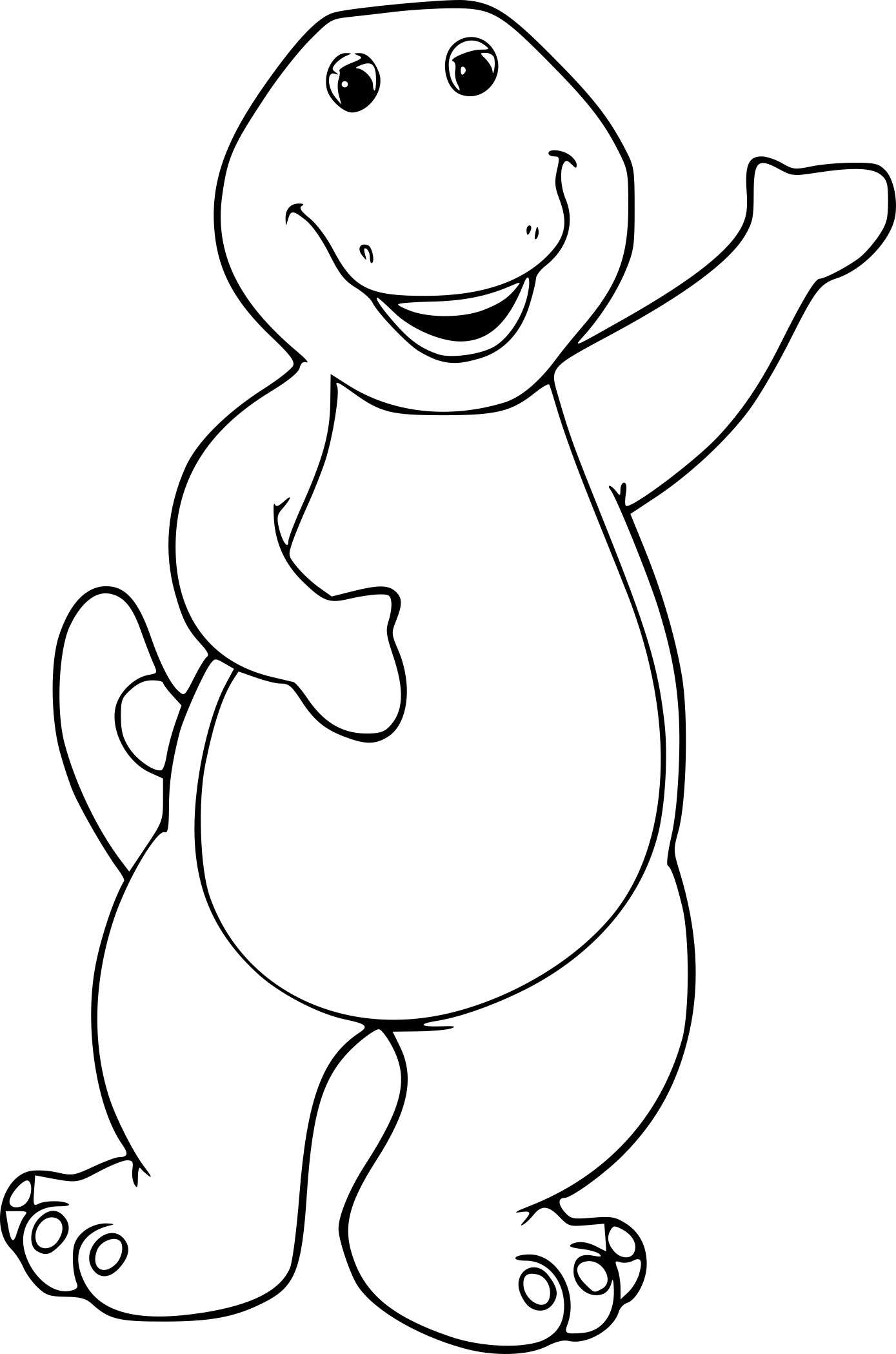 Barney coloring page
