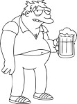 Barney Simpson coloring page
