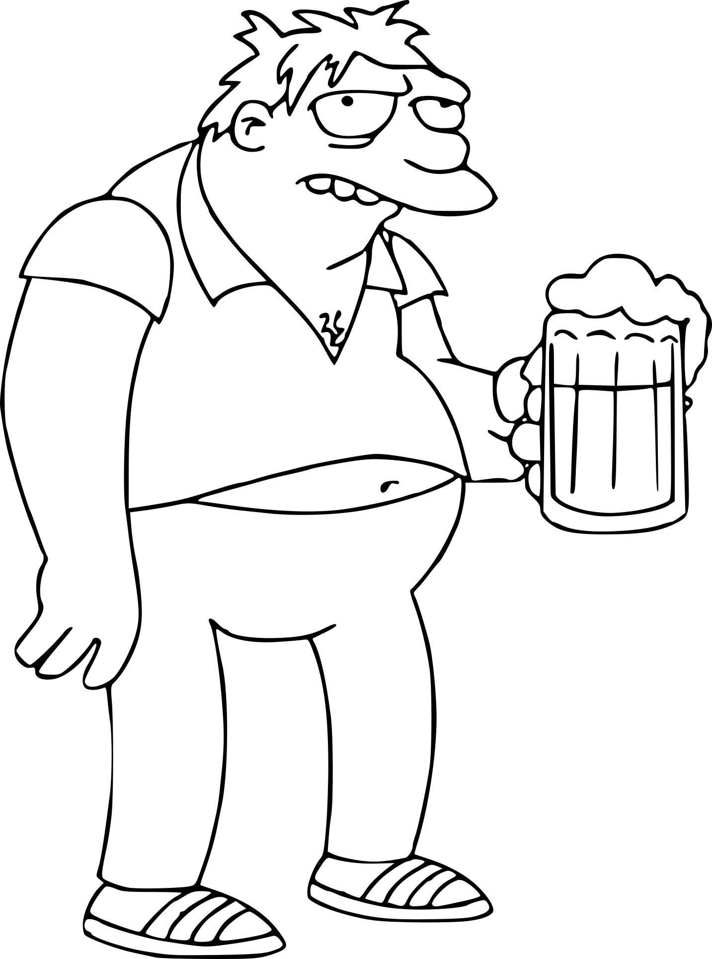 Coloriage Barney Simpson