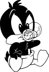 Coloriage bebe Daffy Duck