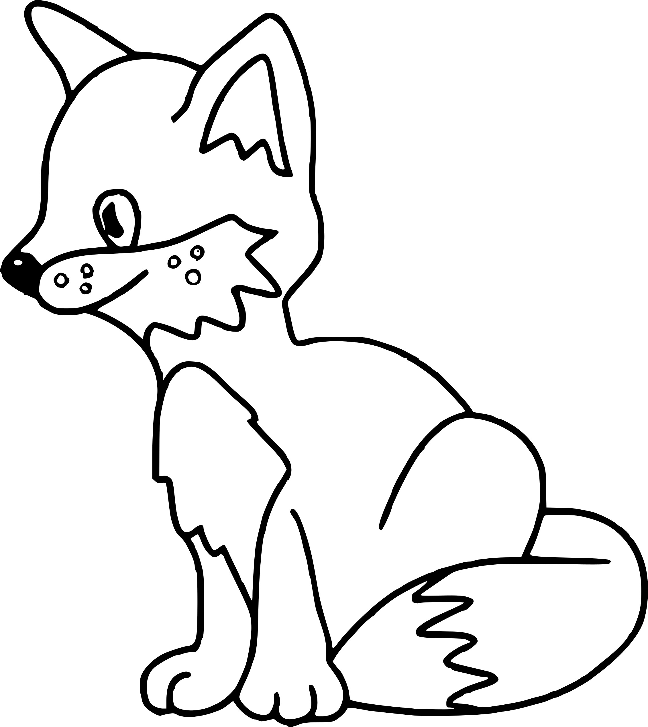 Disegno di Baby Fox da colorare