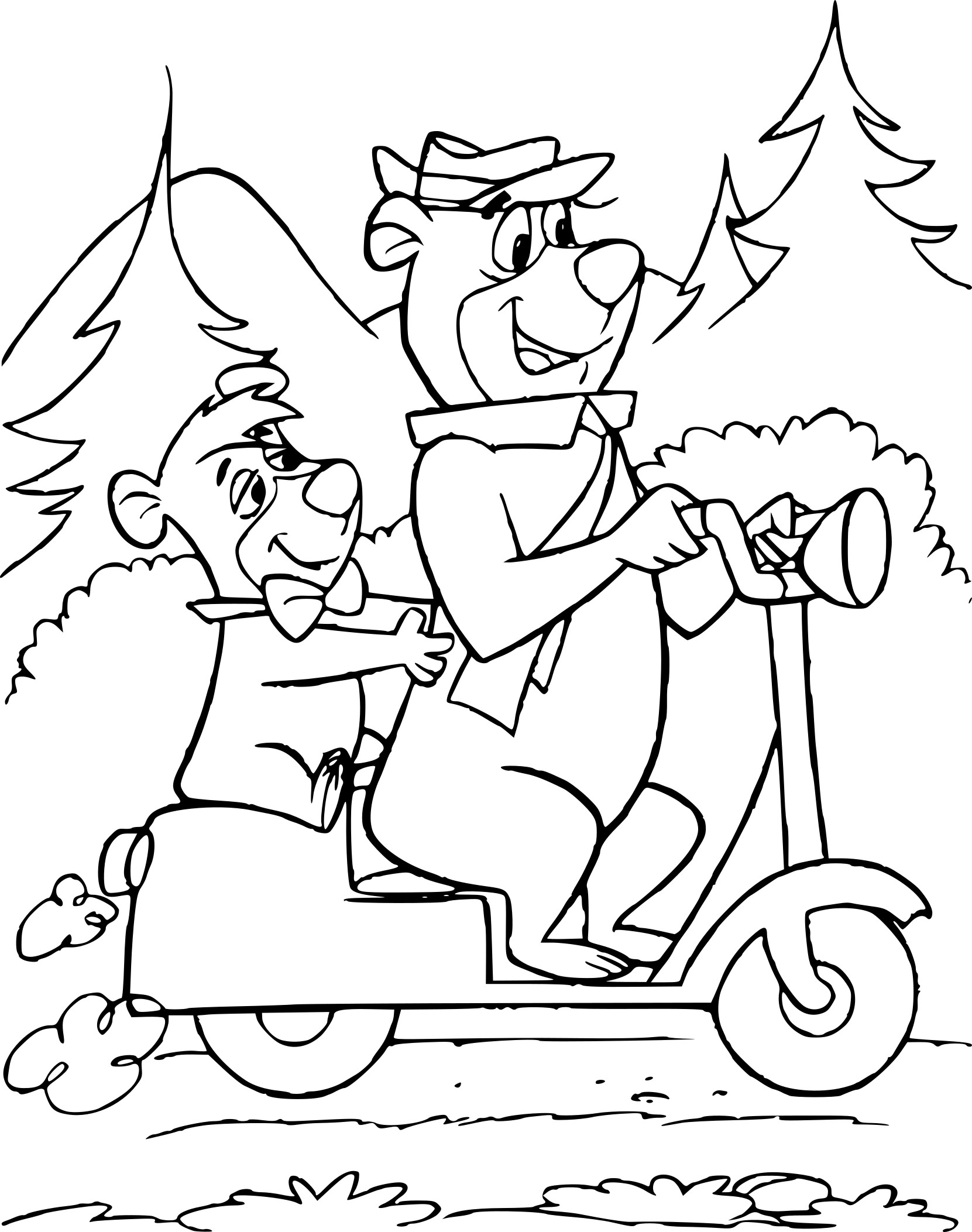 Boubou And Yogi coloring page