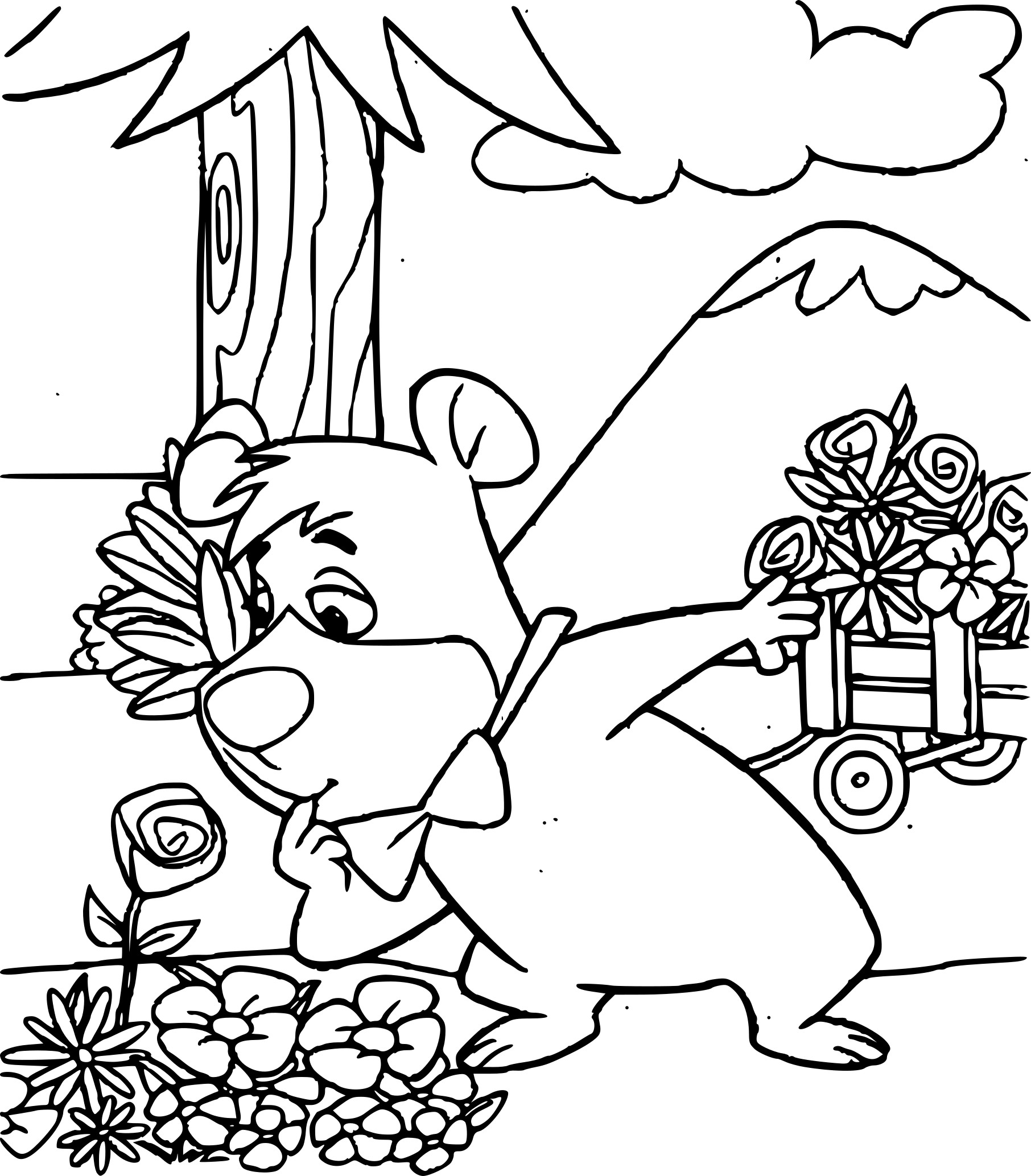 Boubou The Bear coloring page