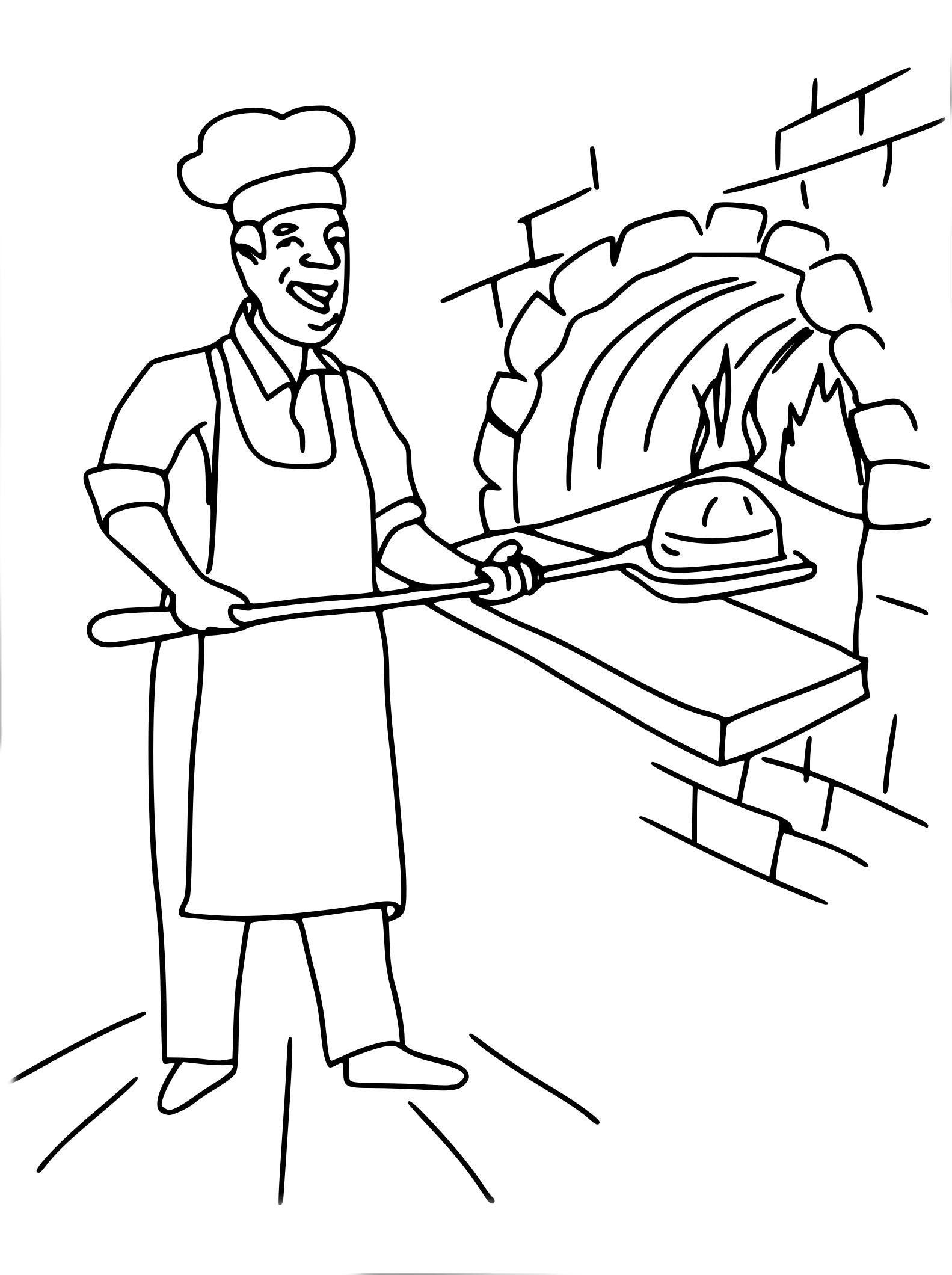 Baker coloring page