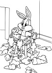 Coloriage Bugs Bunny mange