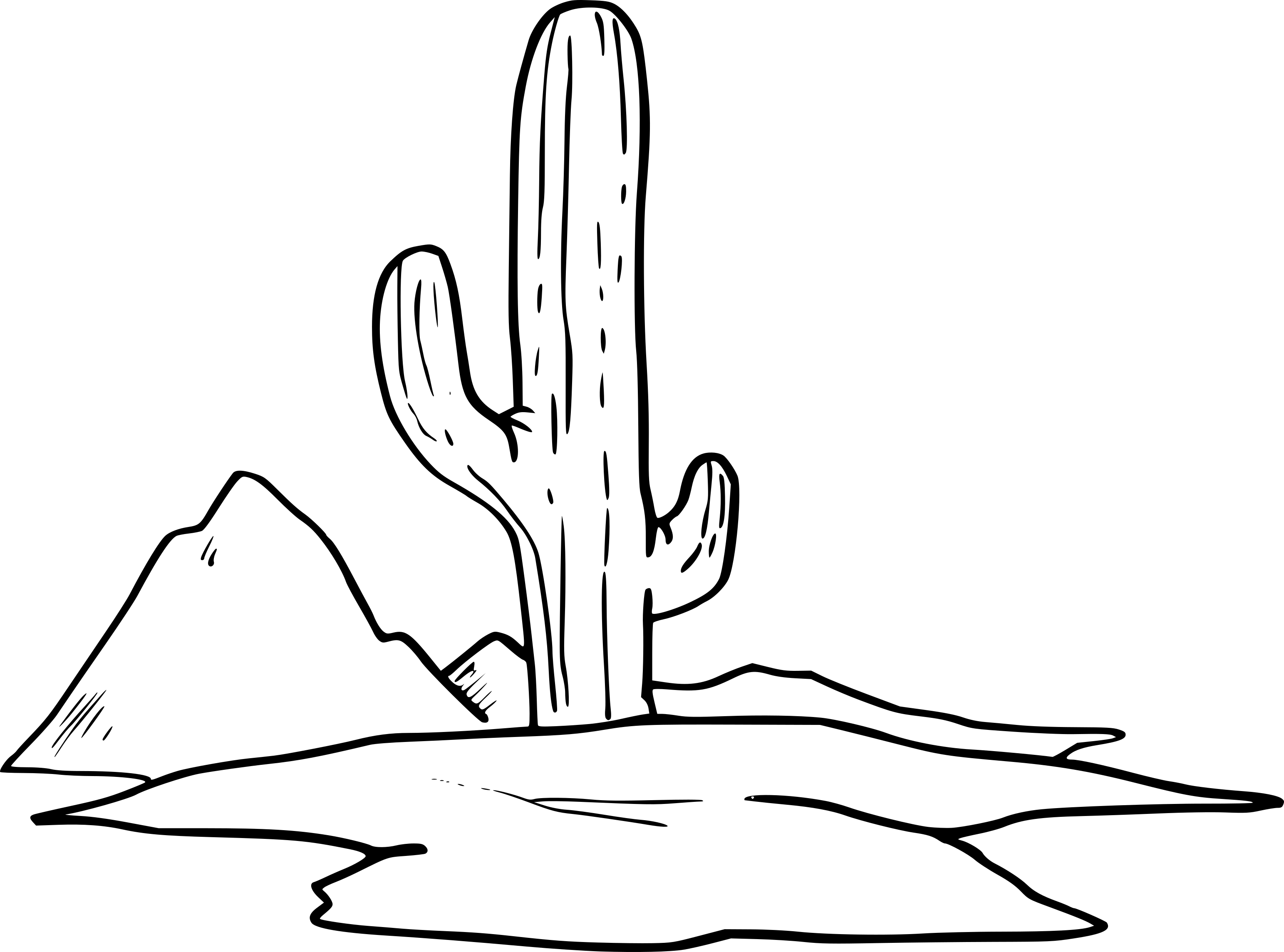 Cactus coloring page