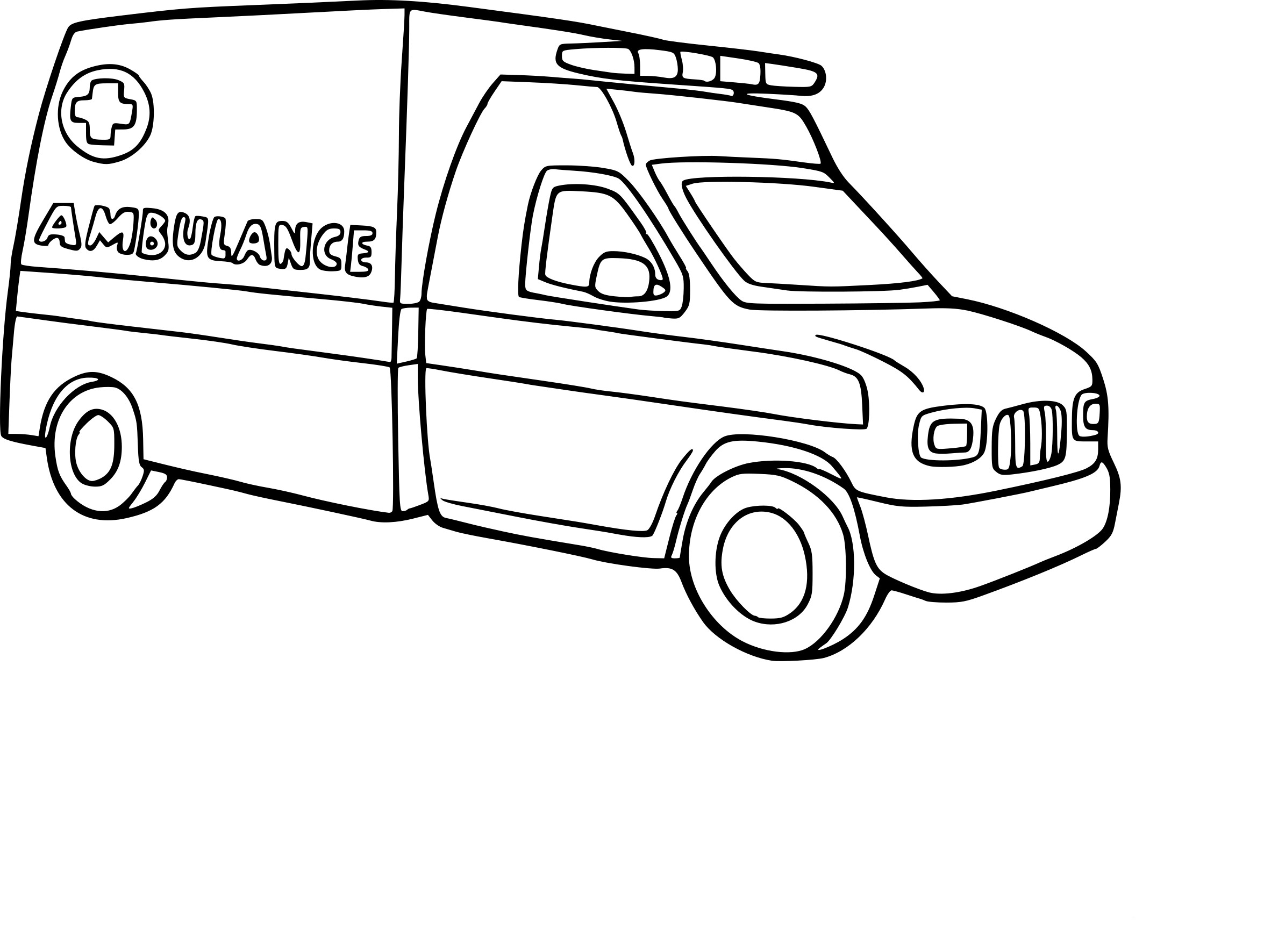 Coloriage camion ambulance