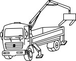 Coloriage camion grue