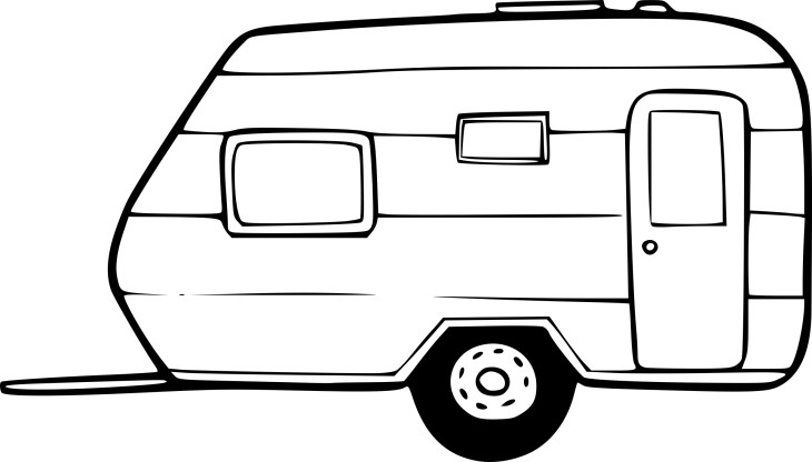 Caravan coloring page