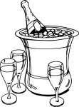 Champagne coloring page