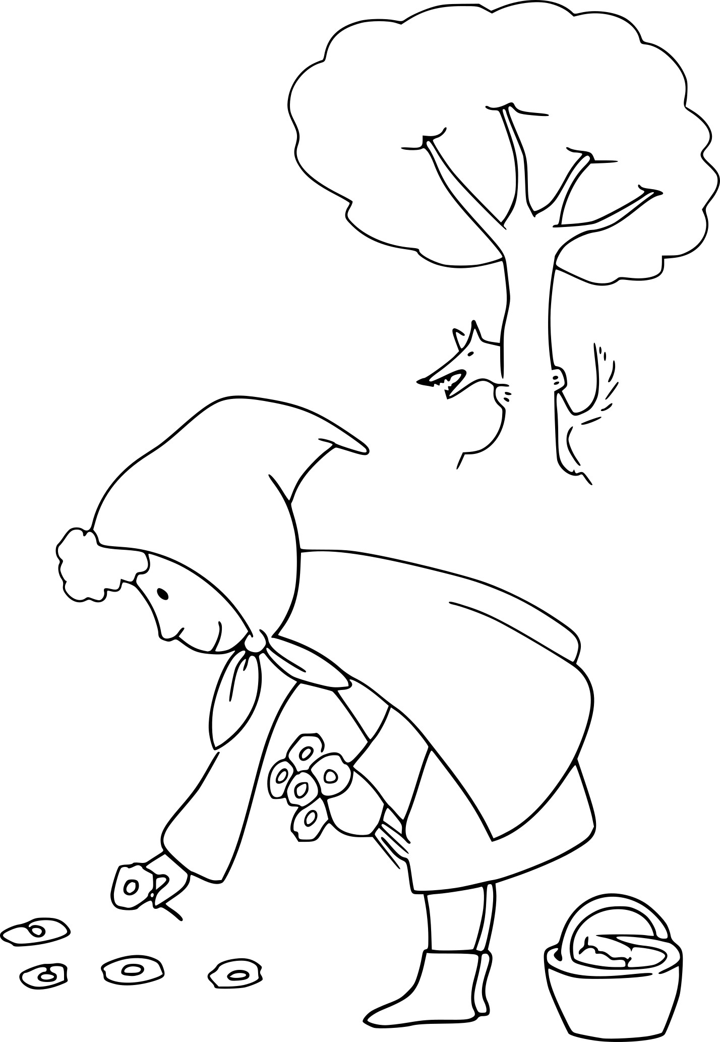 Coloriage chaperon rouge