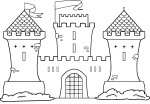 Coloriage Chateau Moyen Age