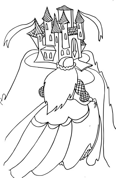 Coloriage chateau princesse