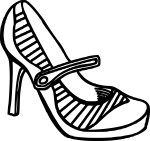 Heeled Shoes coloring page