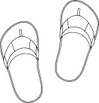 Disegno di Scarpe da spiaggia da colorare