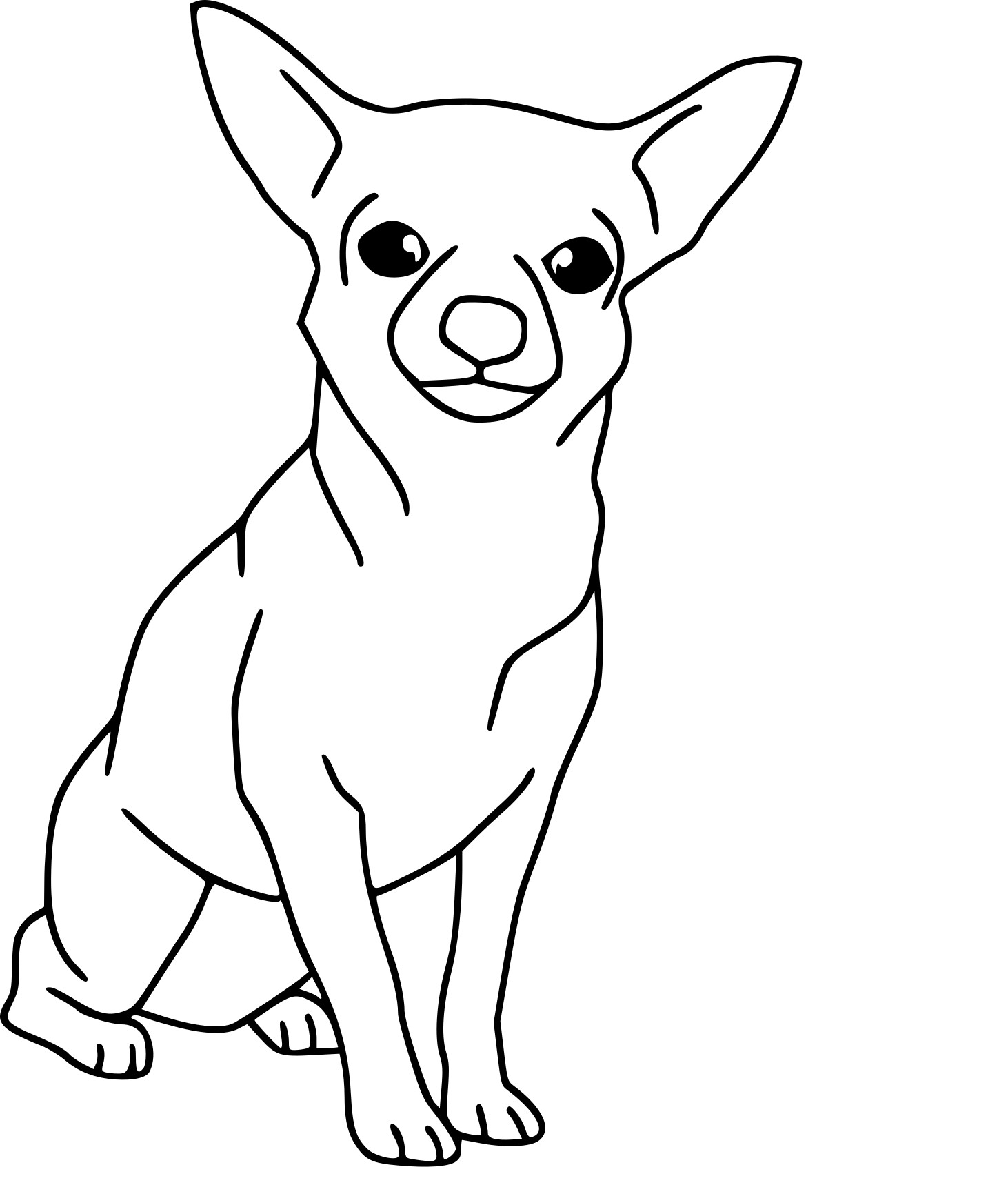 Disegno di Cane Chihuahua da colorare