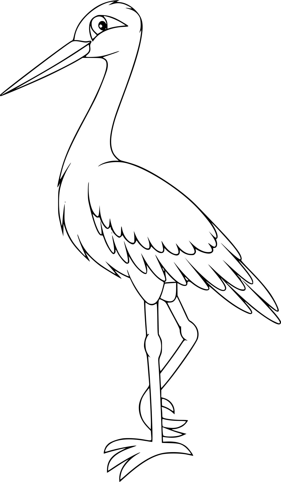 Stork coloring page
