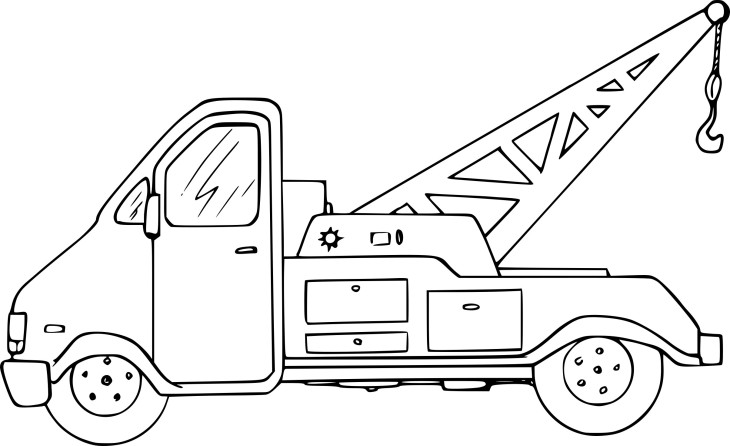 Tow Truck coloring page