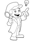 Detective coloring page