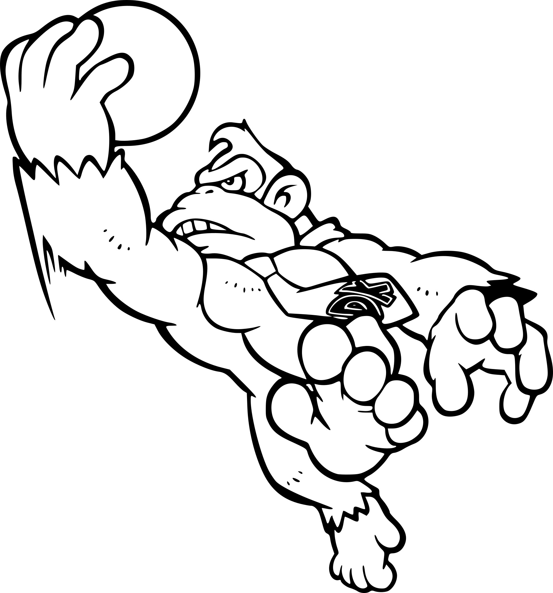 Donkey Kong coloring page