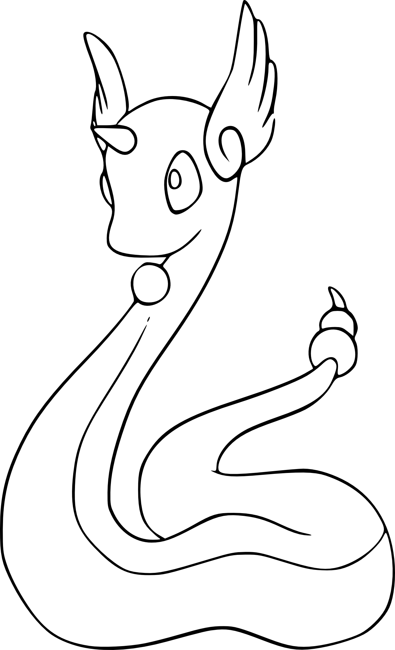 Pokemon Dragonair coloring page