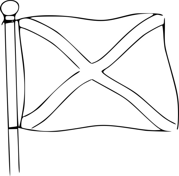 Coloriage drapeau de l'Ecosse