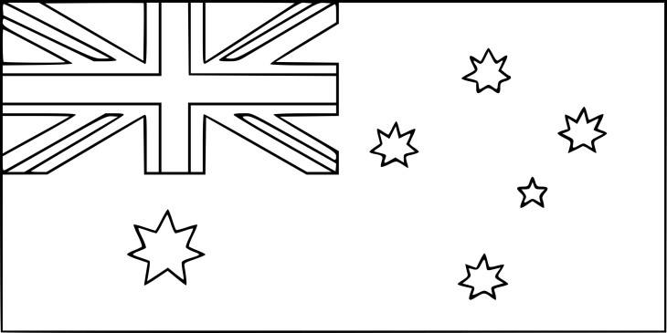 New Zealand Flag coloring page