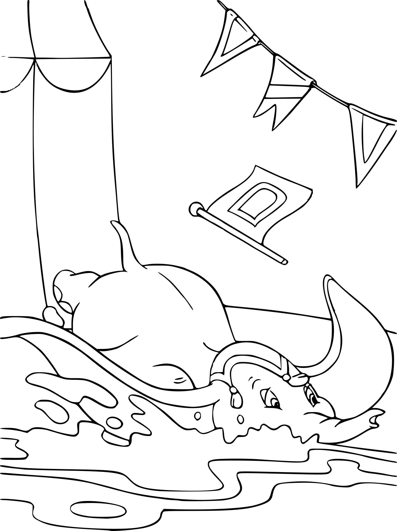 Dumbo At The Circus coloring page