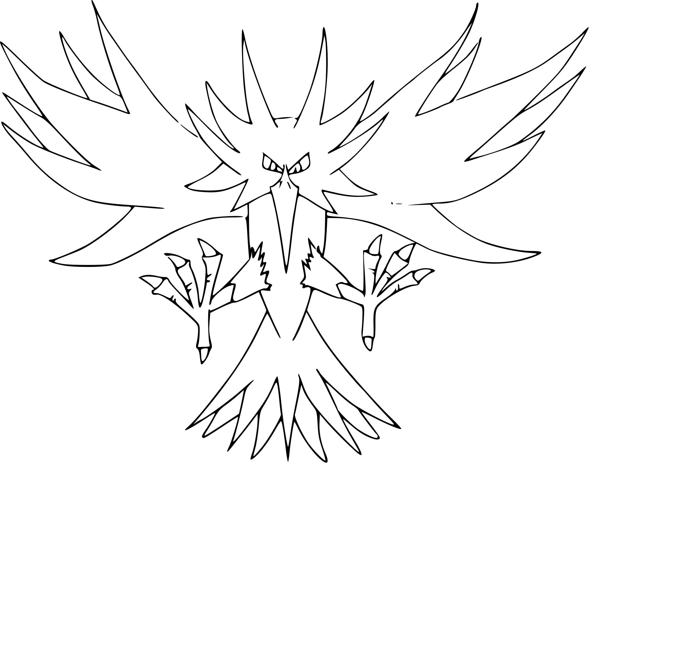 Disegno di Pokemon Zapdos da colorare