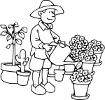 Florist coloring page