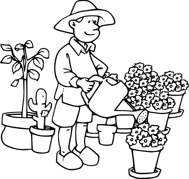 Coloriage fleuriste