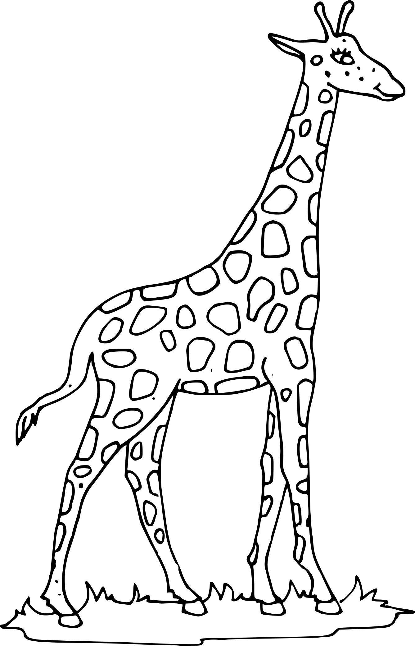 Giraffe coloring page 2