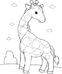 Giraffe coloring page