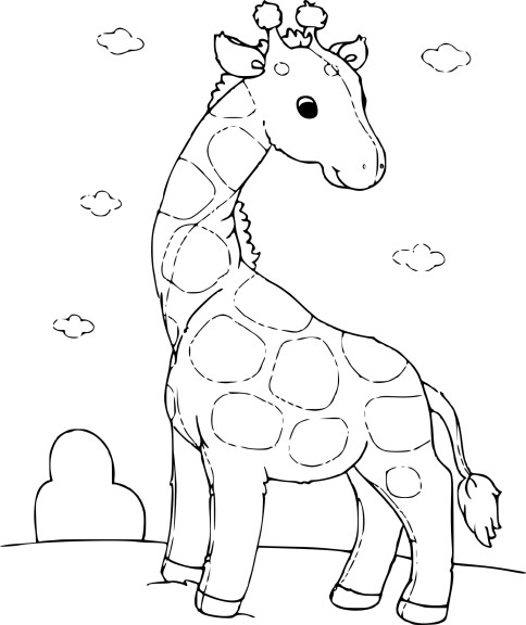 Giraffe coloring page