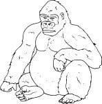 Disegno di Gorilla da colorare