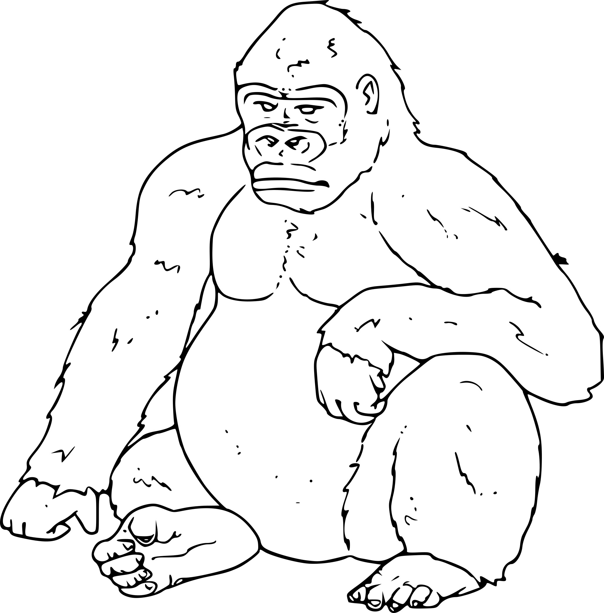 Gorilla coloring page