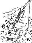 Crane coloring page