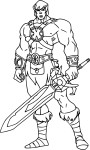 Warrior coloring page