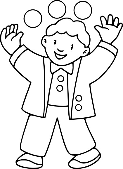 Juggler coloring page