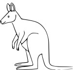 Kangaroo coloring page